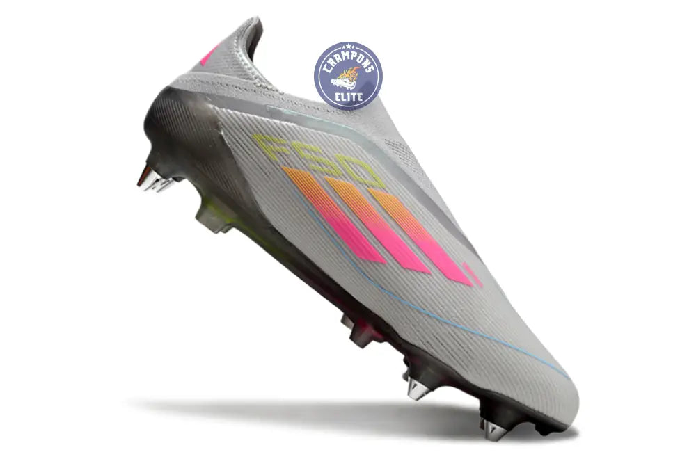 F50 Elite Laceless SG - Gris/Multicolor – Image 3