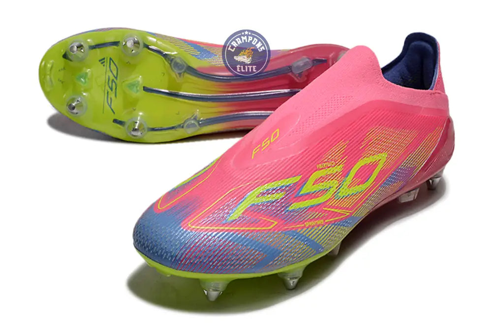 F50 Elite Laceless SG Mystic Victory - Rose/Vert/Blue Fusion – Image 2