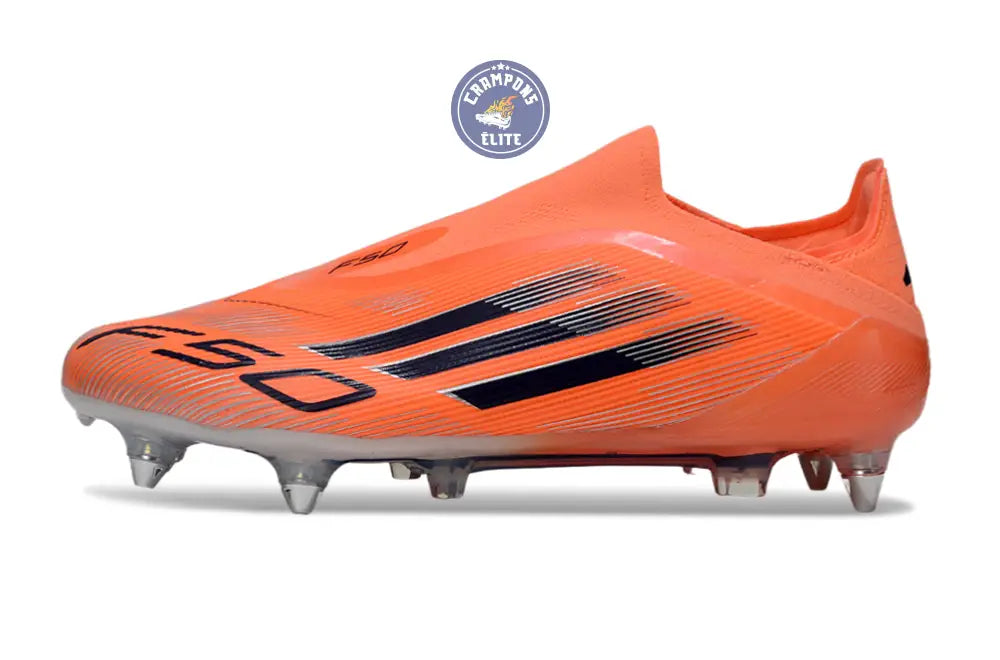 F50 Elite Laceless SG - Orange/Noir – Image 6