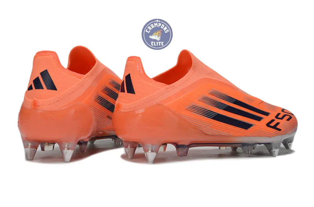 F50 Elite Laceless SG - Orange/Noir – Image 7