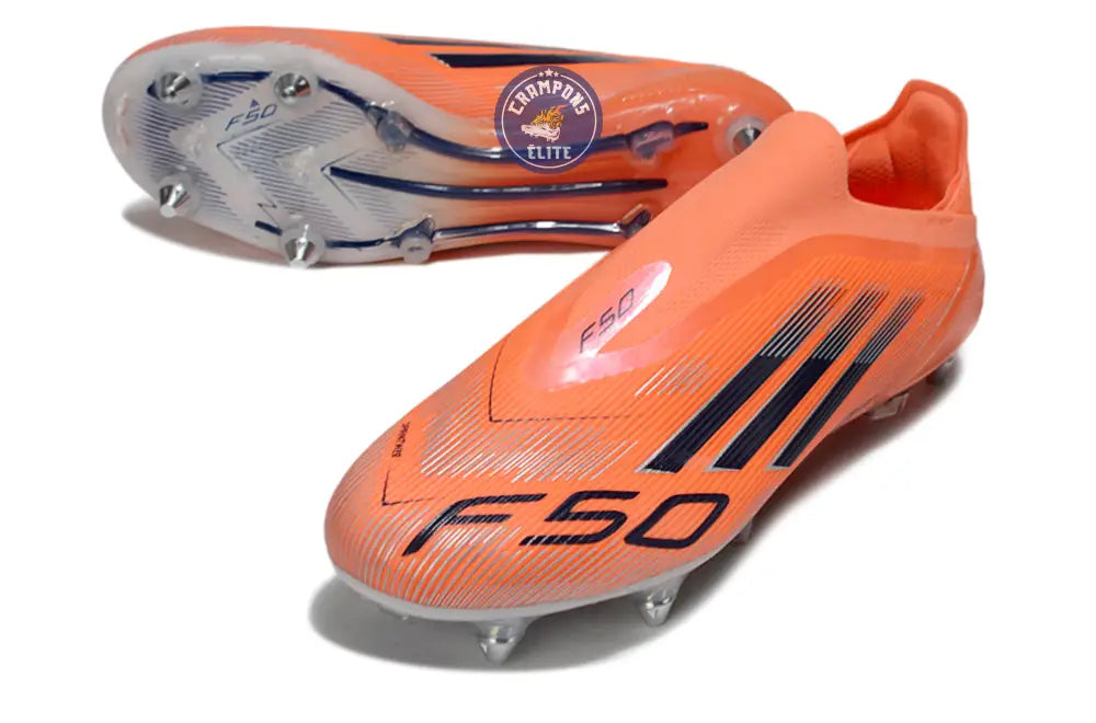 F50 Elite Laceless SG - Orange/Noir – Image 3