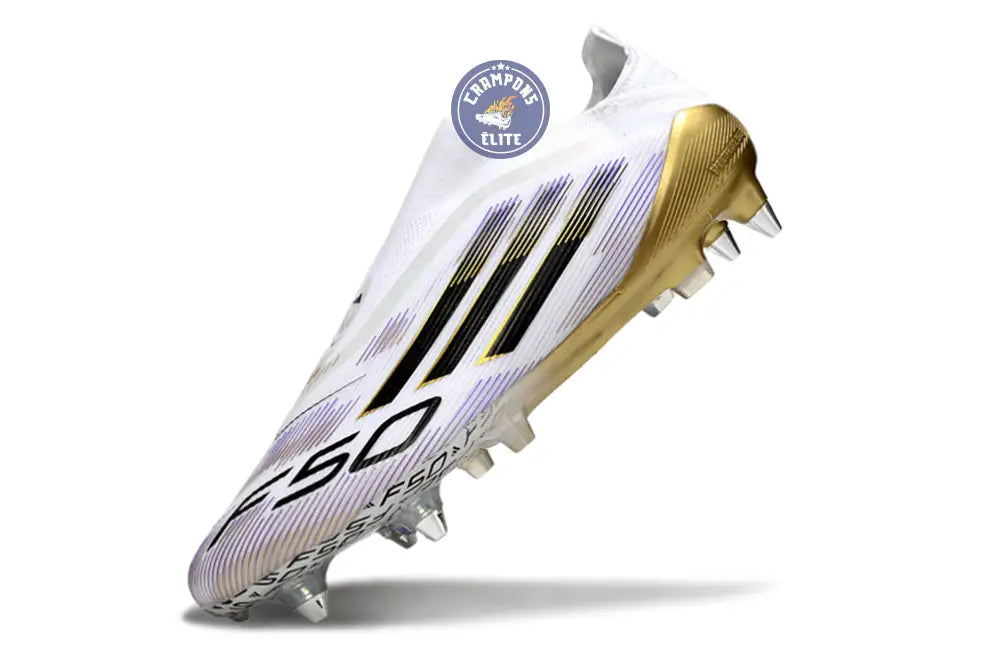 F50 Elite Laceless SG Road to Glory - Blanc/Noir/Doré – Image 4