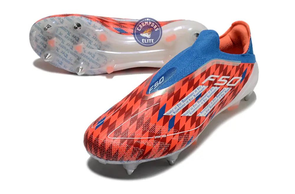 F50 Elite Laceless SG Thomas Müller Raumdeuter - Rouge/Blanc/Bleu ÉDIT – Image 2