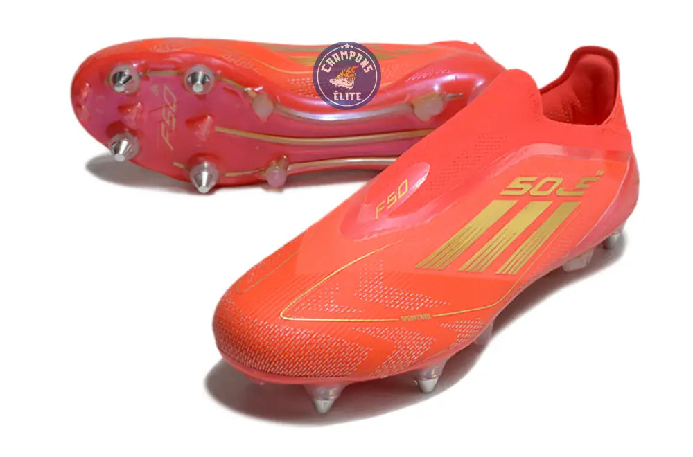 F50 Elite Laceless SG Two Horizons - Rouge/Doré/Rouge ÉDITION LIMITÉE – Image 2