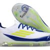 F50 Elite Lacets FG - Blanc/Bleu/Jaune Fluo