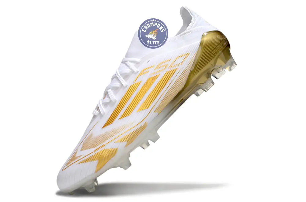F50 Elite Lacets FG - Blanc/Doré – Image 4