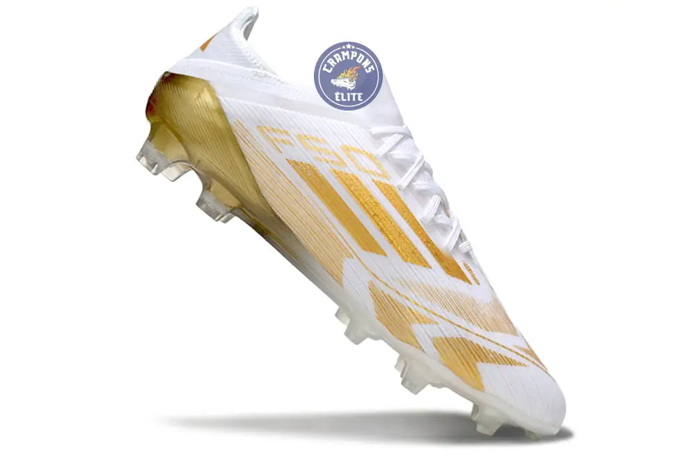 F50 Elite Lacets FG - Blanc/Doré – Image 3