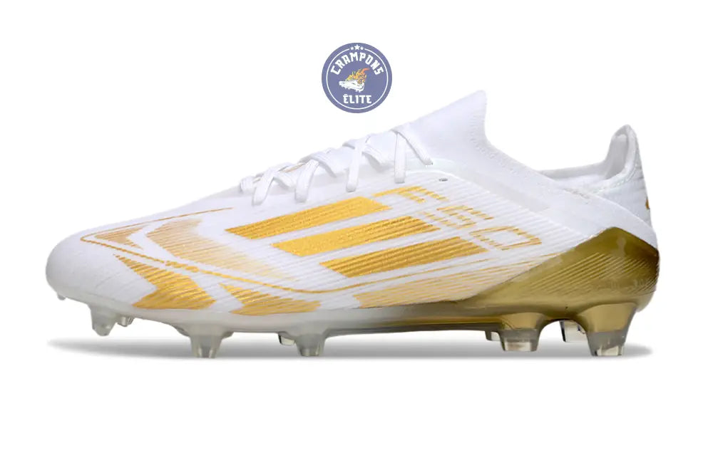 F50 Elite Lacets FG - Blanc/Doré – Image 5