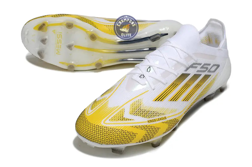 F50 Elite Lacets FG - Blanc/Jaune/Noir – Image 2