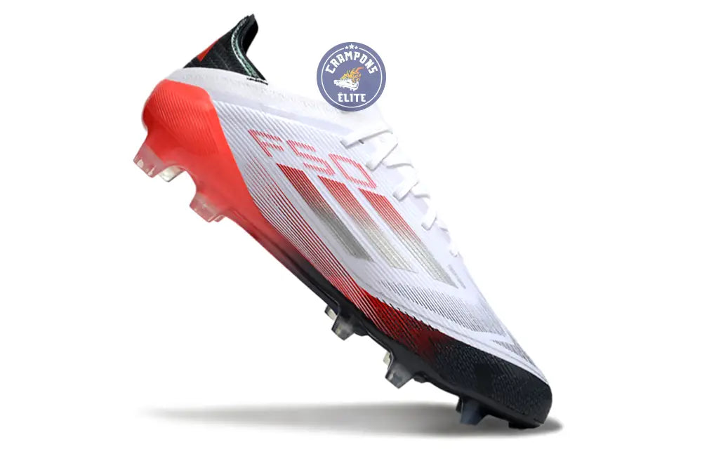 F50 Elite Lacets FG - Blanc/Rouge/Noir – Image 3