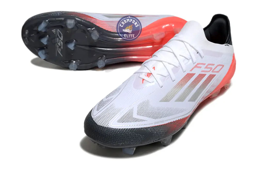 F50 Elite Lacets FG - Blanc/Rouge/Noir – Image 2