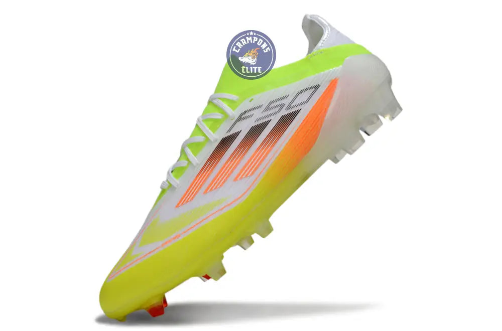 F50 Elite Lacets FG - Blanc/Vert/Jaune/Orange – Image 4