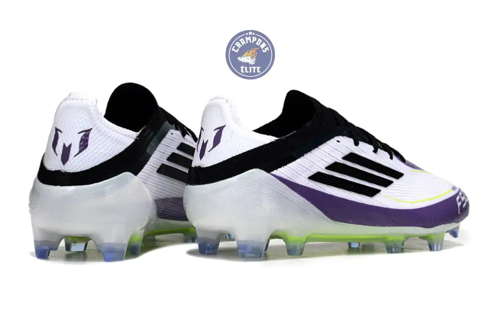 F50 Elite Lacets FG - Blanc/Violet/Noir/Jaune Fluo – Image 6