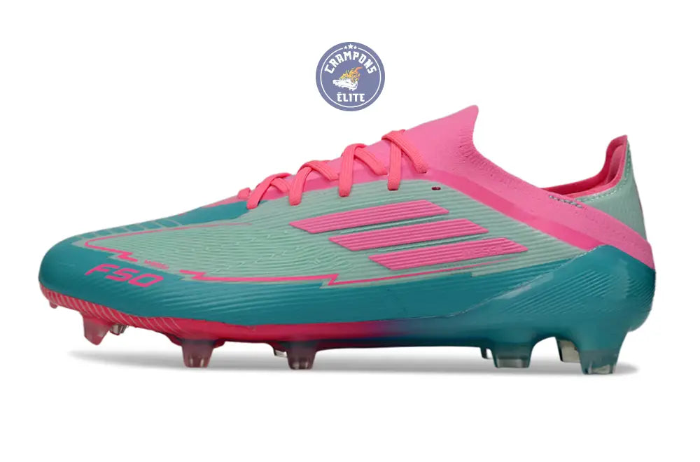 F50 Elite Lacets FG - Bleu Turquoise/Bleu/Rose – Image 5