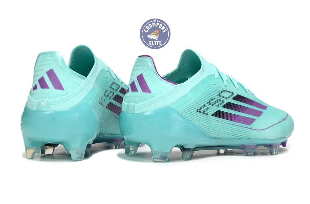 F50 Elite Lacets FG - Bleu Turquoise/Violet – Image 6