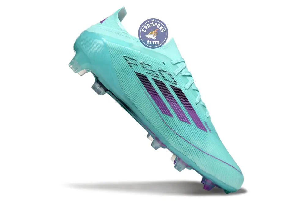 F50 Elite Lacets FG - Bleu Turquoise/Violet – Image 3