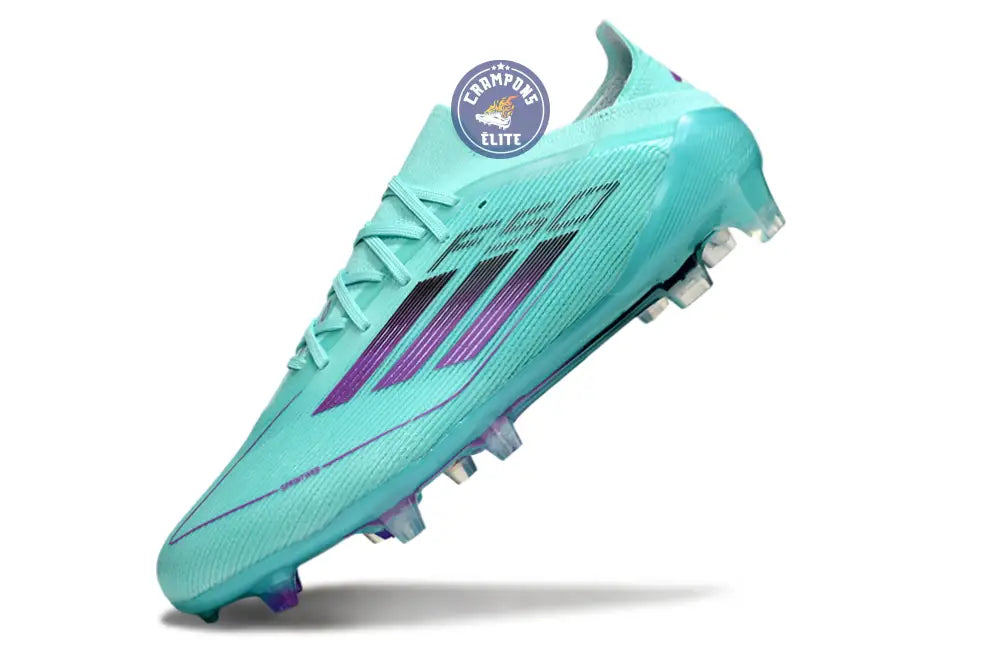 F50 Elite Lacets FG - Bleu Turquoise/Violet – Image 4