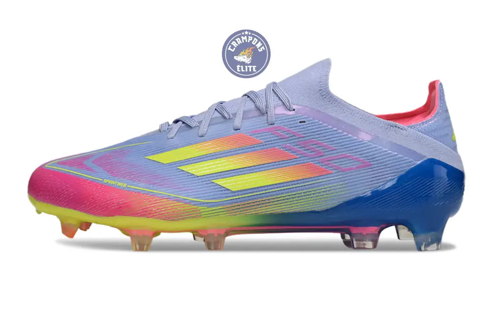 F50 Elite Lacets FG - Blue Fusion/Vert/Rose – Image 5