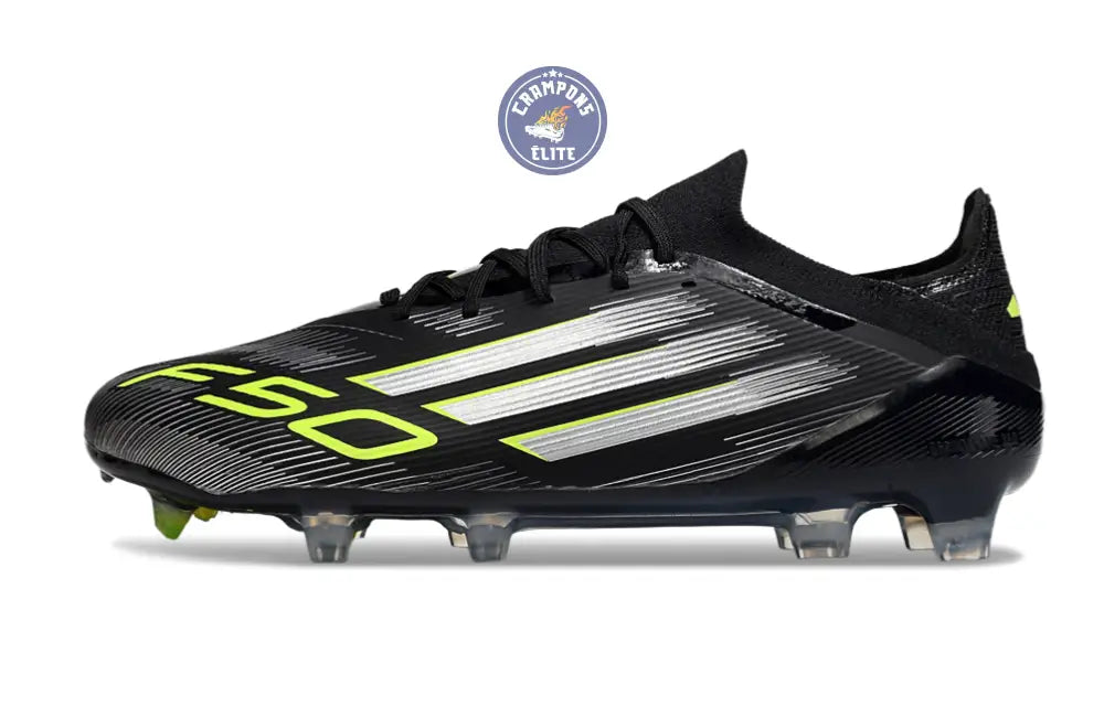 F50 Elite Lacets FG - Electric Stealth - Noir/Argenté/Jaune Fuo – Image 5