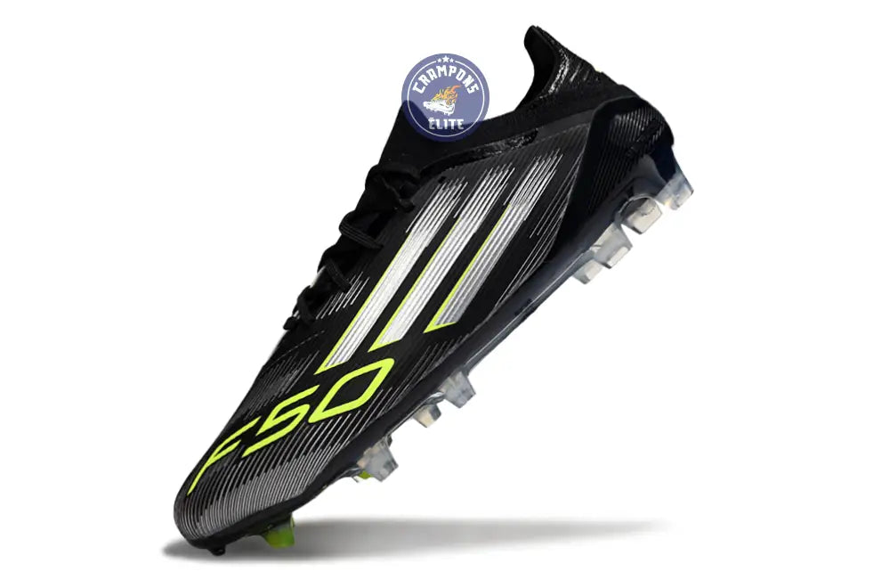 F50 Elite Lacets FG - Electric Stealth - Noir/Argenté/Jaune Fuo – Image 4