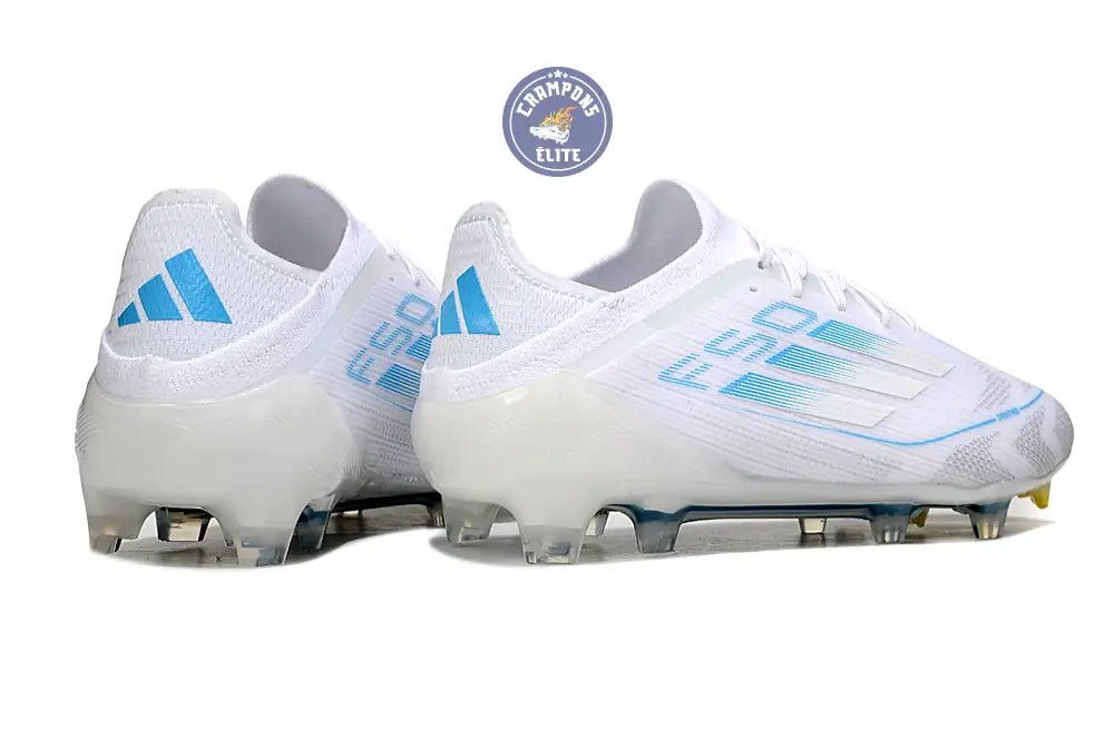 F50 Elite Lacets FG Polar Victory - Blanc/Argenté/Bleu – Image 6