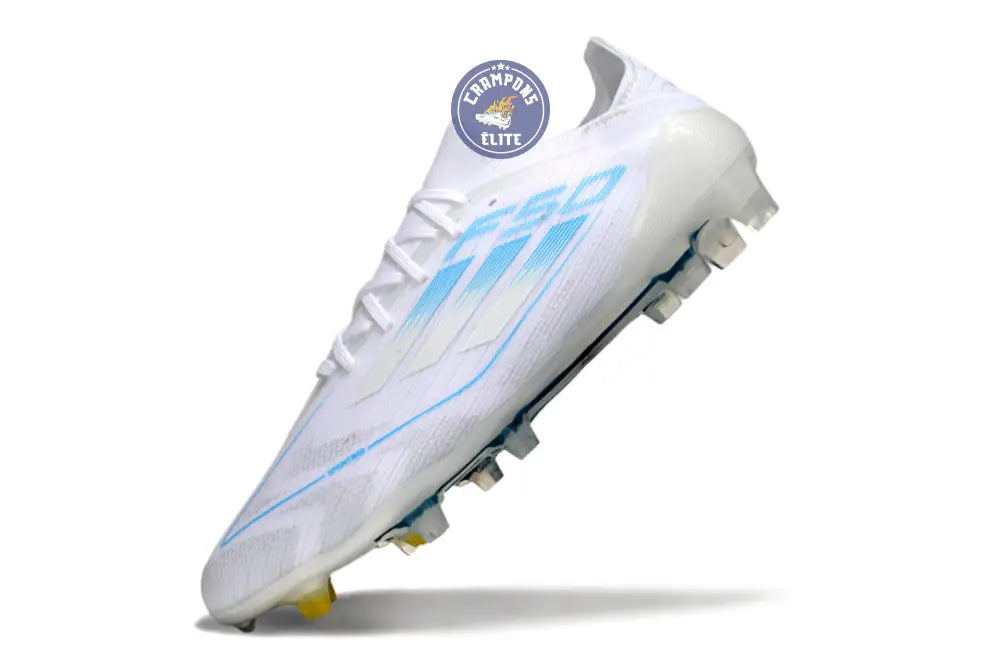 F50 Elite Lacets FG Polar Victory - Blanc/Argenté/Bleu – Image 4