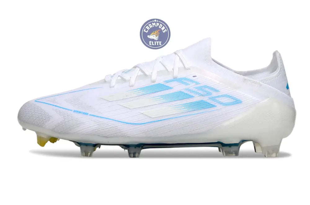 F50 Elite Lacets FG Polar Victory - Blanc/Argenté/Bleu – Image 5