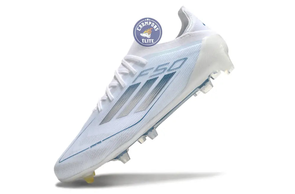 F50 Elite Lacets FG Polar Victory - Blanc/Argenté/Bleu – Image 4