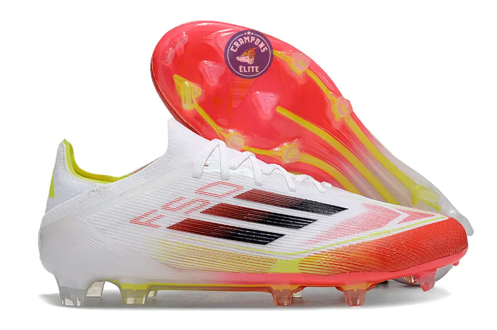 F50 Elite Lacets FG Pure Victory - Blanc/Noir/Jaune