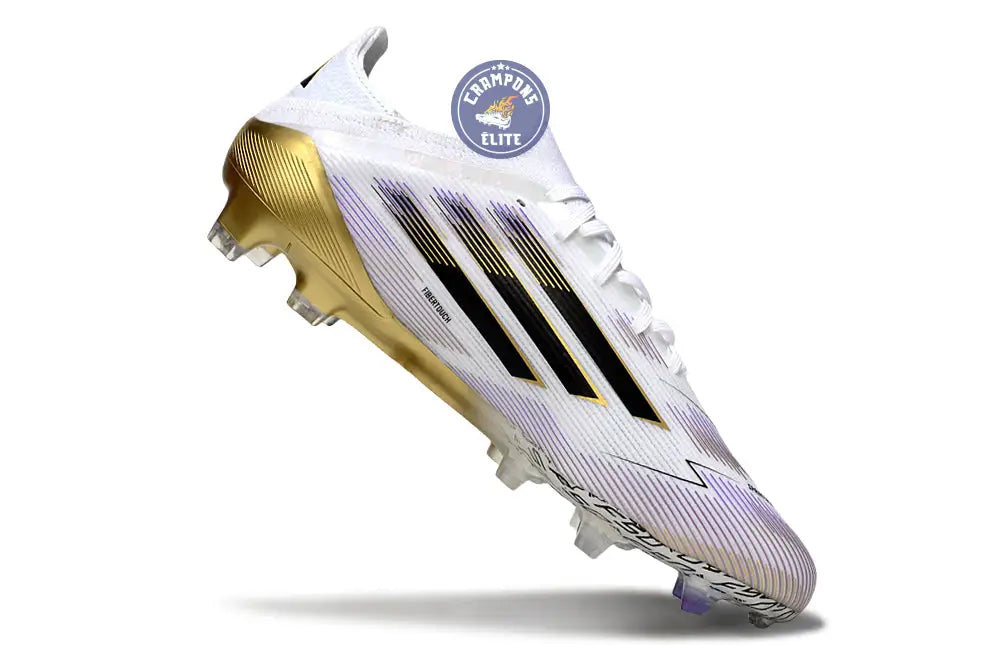 F50 Elite Lacets FG Road to Glory - Blanc/Noir/Doré – Image 3