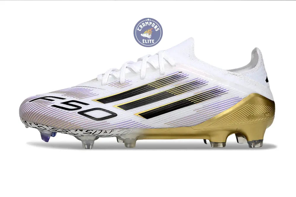 F50 Elite Lacets FG Road to Glory - Blanc/Noir/Doré – Image 5