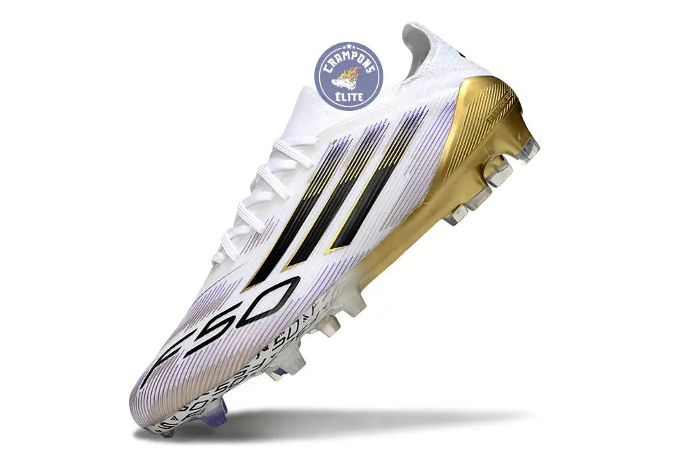 F50 Elite Lacets FG Road to Glory - Blanc/Noir/Doré – Image 4