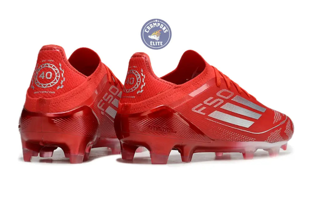 F50 Elite Lacets FG - Rouge/Blanc – Image 6