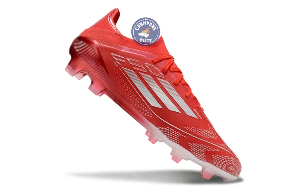 F50 Elite Lacets FG - Rouge/Blanc – Image 3
