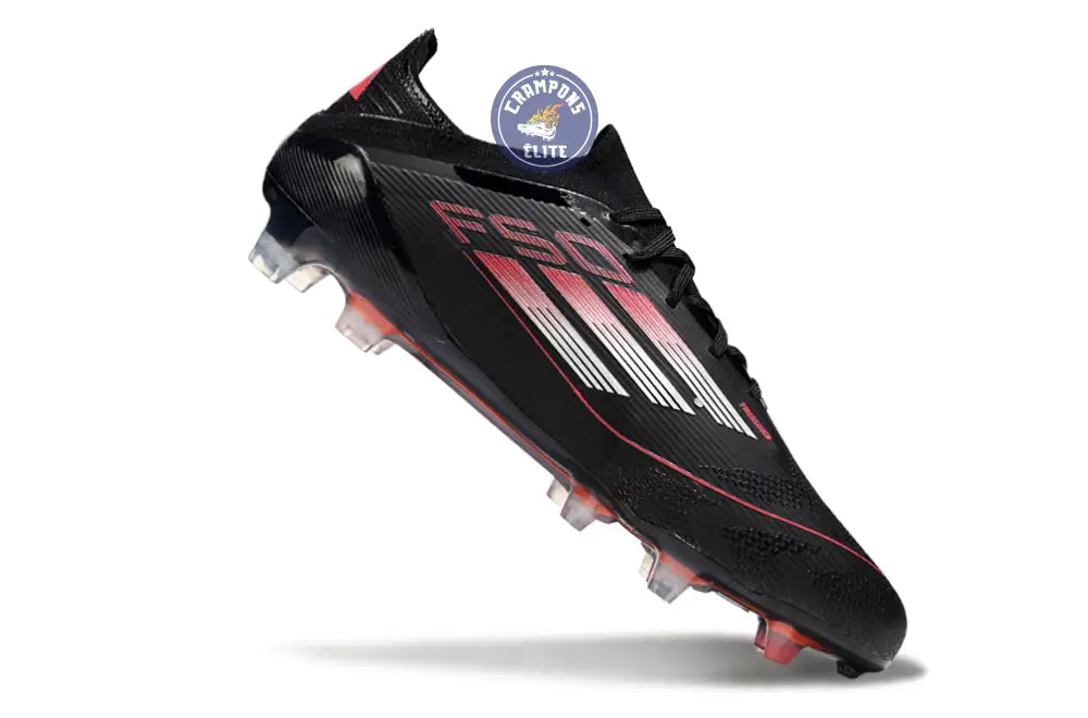 F50 Elite Lacets FG Stealth Victory - Noir/Argenté/Lucid Red – Image 3