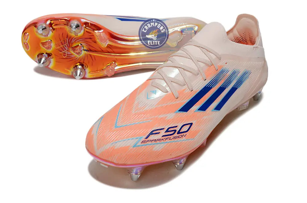 F50 Elite Lacets SG - Beige/Orange/Bleu – Image 2