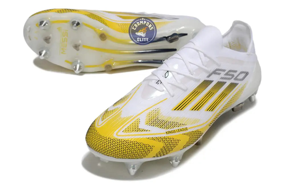F50 Elite Lacets SG - Blanc/Jaune/Noir – Image 2