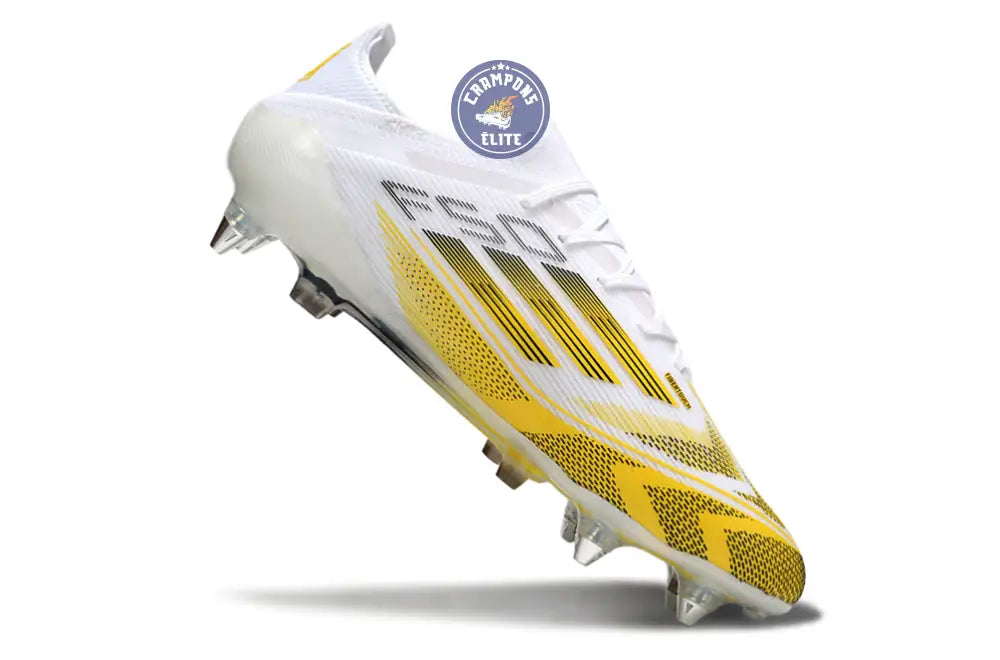 F50 Elite Lacets SG - Blanc/Jaune/Noir – Image 3