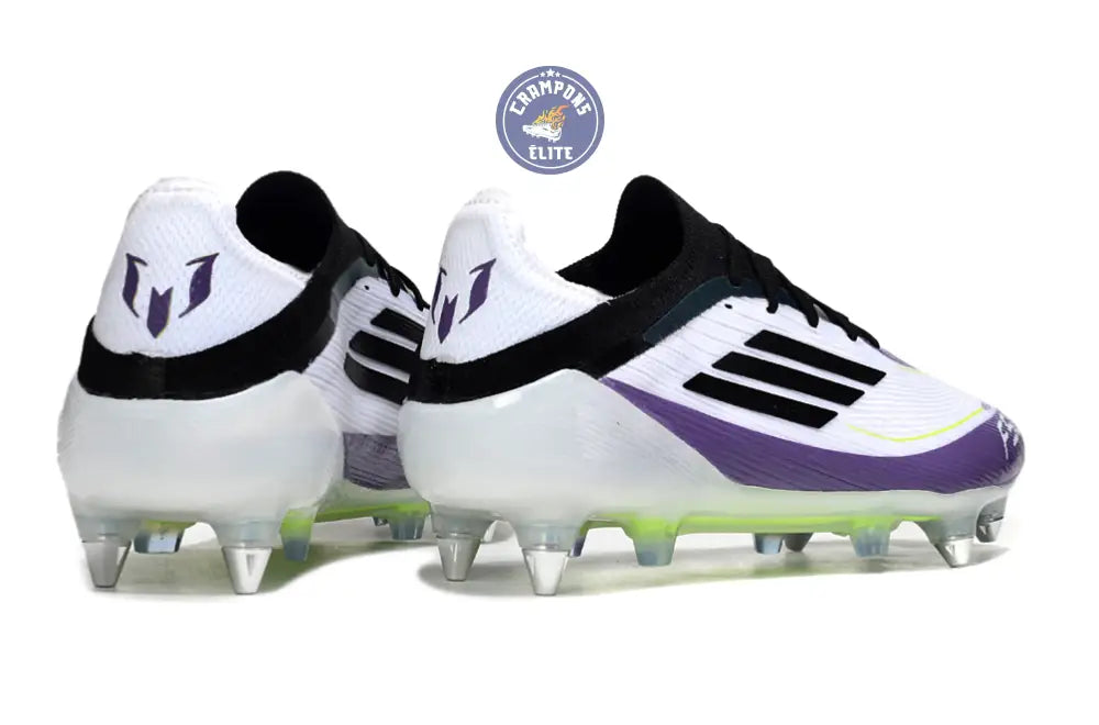 F50 Elite Lacets SG - Blanc/Violet/Jaune Fluo/Noir – Image 6