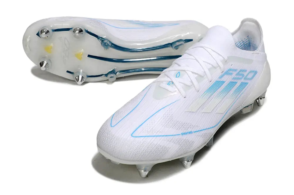 F50 Elite Lacets SG Polar Victory - Blanc/Argenté/Bleu – Image 2