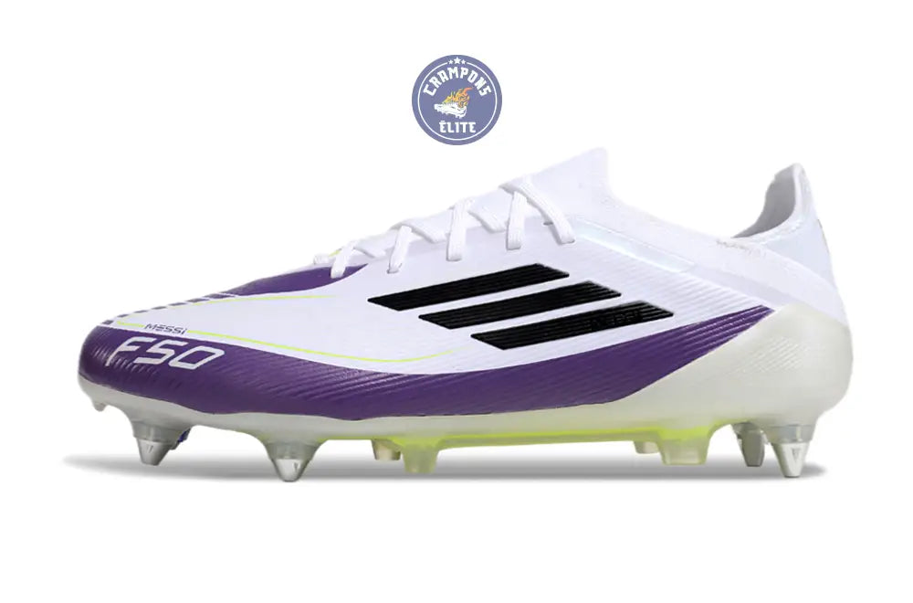 F50 Elite SG Soft Ground - Blanc/Noir/Violet – Image 5