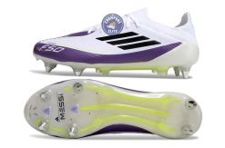 F50 Elite SG Soft Ground - Blanc/Noir/Violet