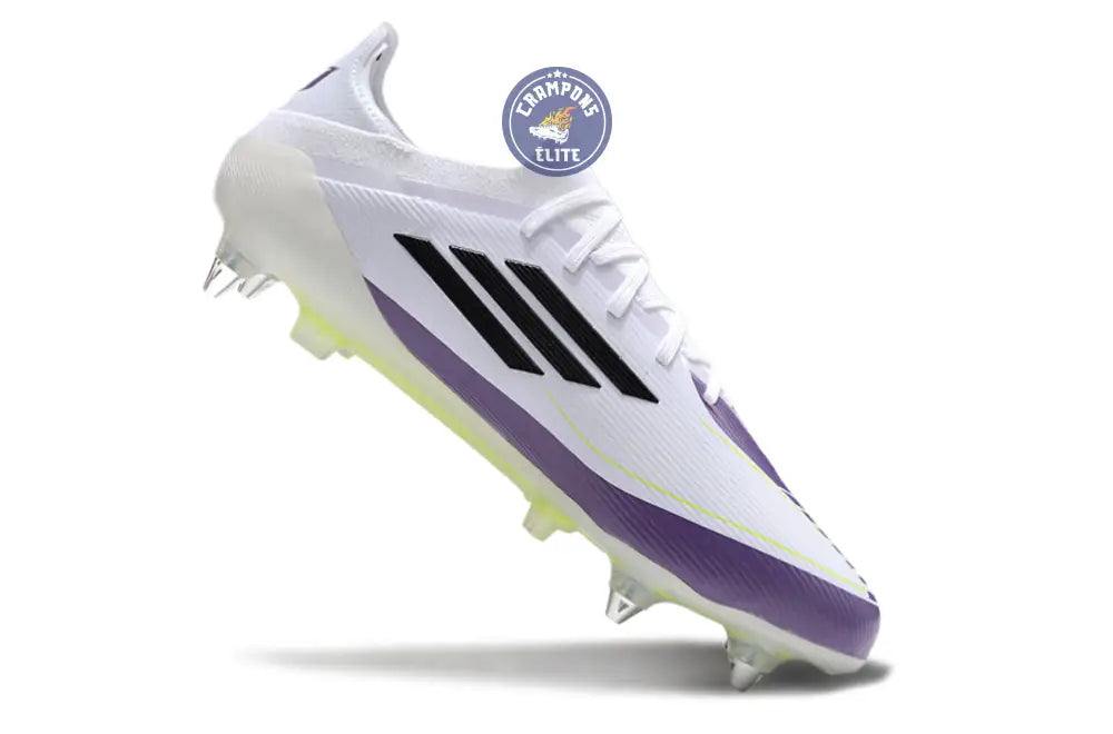 F50 Elite SG Soft Ground - Blanc/Noir/Violet – Image 3