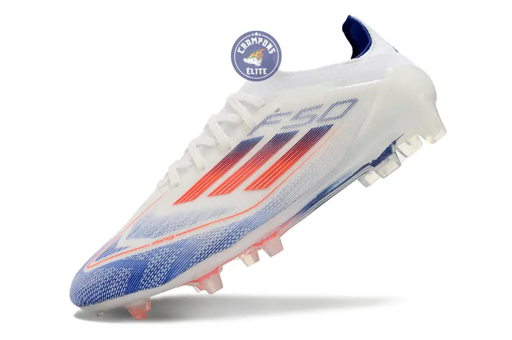 F50 Elitee Lacets FG - Blanc/Orange/Bleu – Image 4