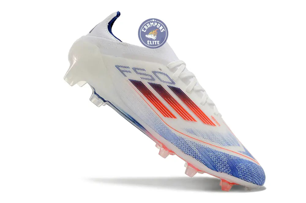 F50 Elitee Lacets FG - Blanc/Orange/Bleu – Image 3