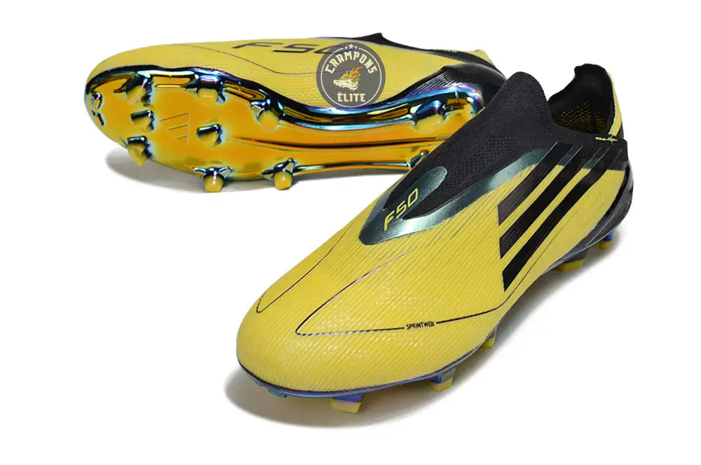 F50 Laceless Elite Adizero 2010 FG Remake - Jaune/Noir ÉDITION LIMITÉE – Image 2