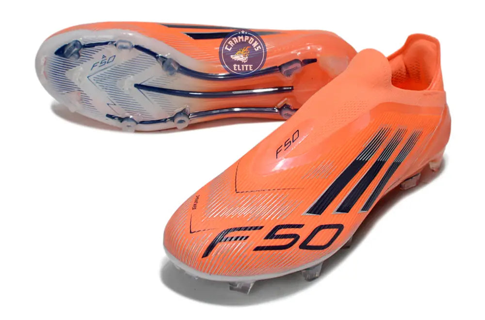 F50 Laceless Elite FG - Orange/Noir – Image 3