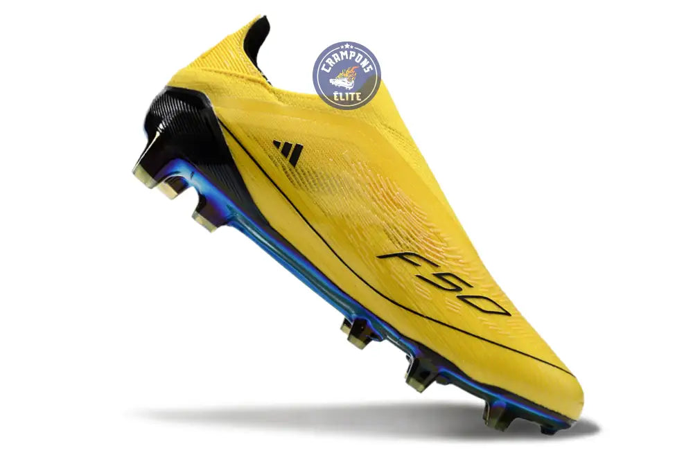 F50 Laceless FG Champions League - Jaune/Noir – Image 6