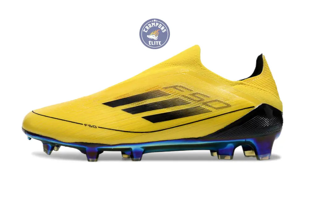 F50 Laceless FG Champions League - Jaune/Noir – Image 3