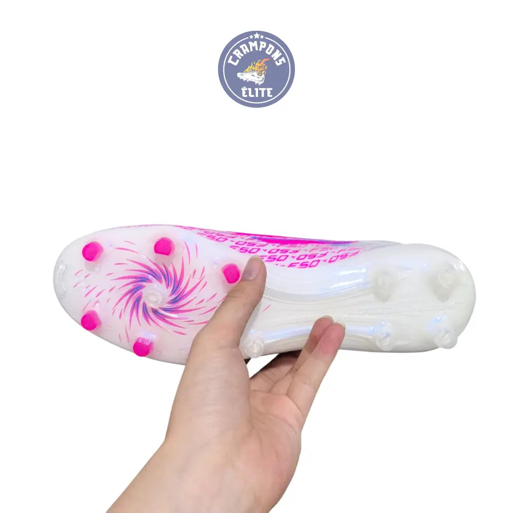 F50 Laceless SPARKFUSION ELITE FG/AG TRINITY - BLANC/ROSE – Image 5